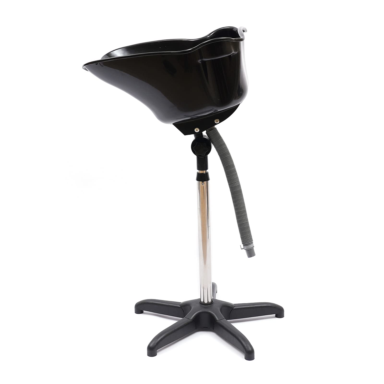 Adjustable Rotating Portable Hair Washing Basin - Salon Shampoo Sink Bowl for Barber & Beauty Treatments (Black) | Perfect for Home Hair Care, Salon Services & Mobile Stylists