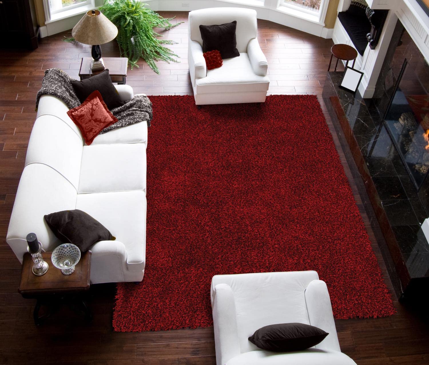 Dalyn Rugs Illusions IL-69 Red Area Rug 5x7.6 Feet - Non-Slip Soft Living Room Bedroom Rug for Home Decor