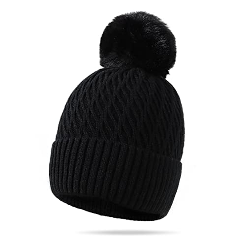 black with pom pom