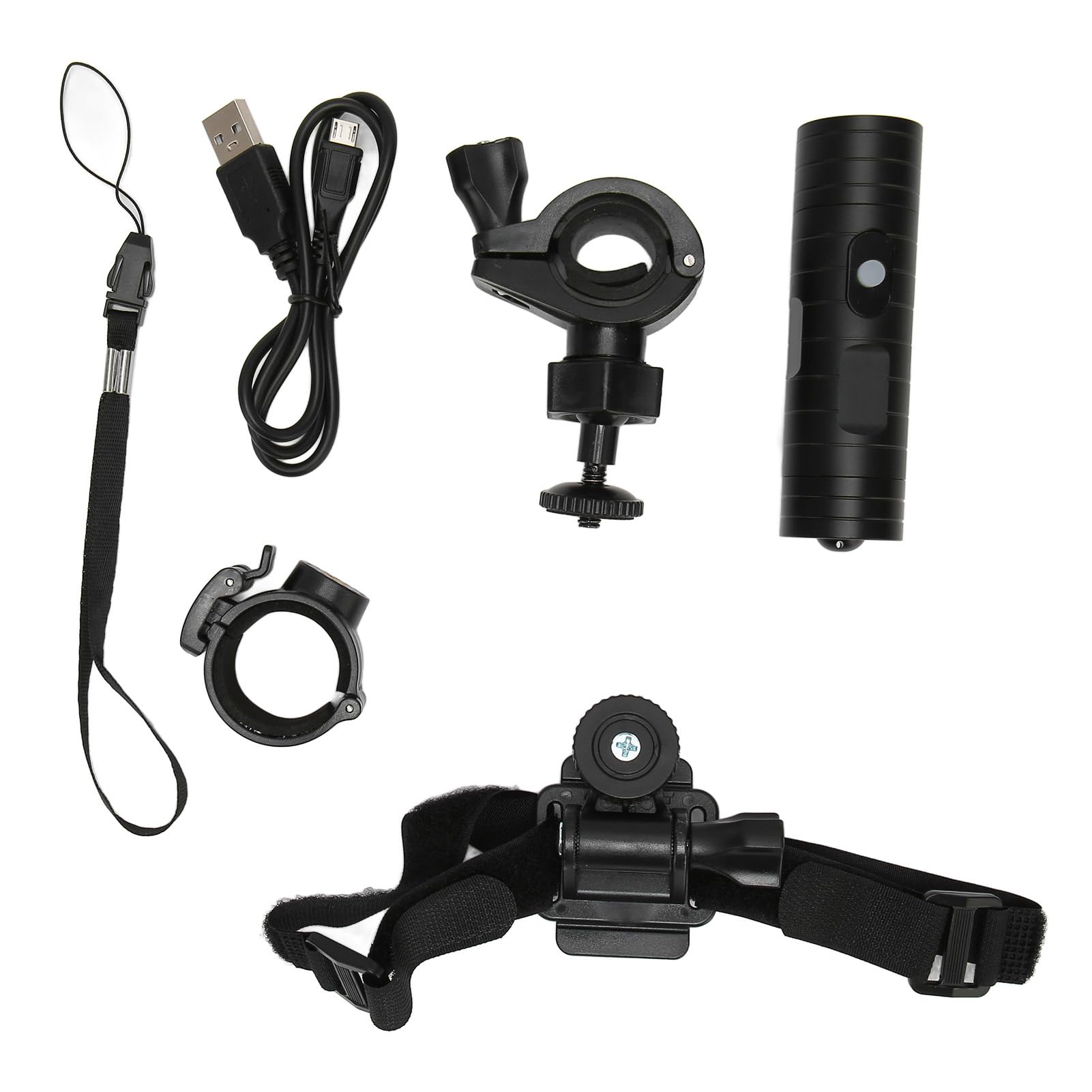 PUSOKEI 1080P Waterproof Motorcycle Helmet Camera - LED Light Bike Video Camera, Mini Sports Action Camera for Cycling, Motorcycling & Outdoor Adventures