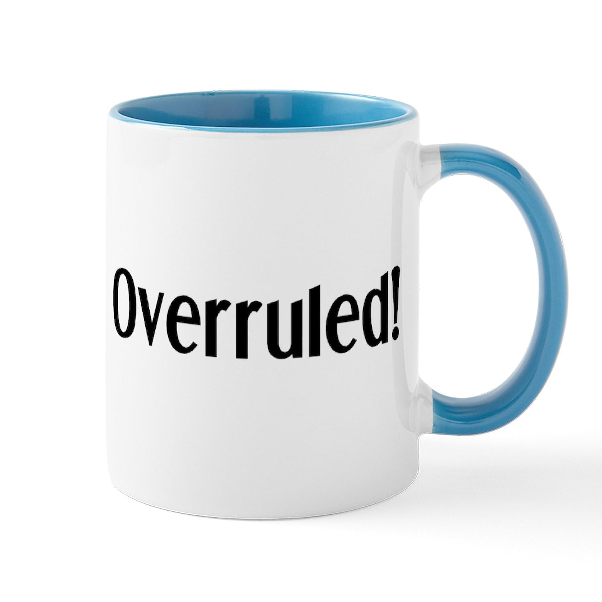 Overruled Ceramic Coffee Mug 11 oz (325 ml) - Funny Lawyer Gift, Office Humor, Perfect for Coffee & Tea Lovers - Great for Courtroom Jokes, Legal Professionals & Workplace Gifts