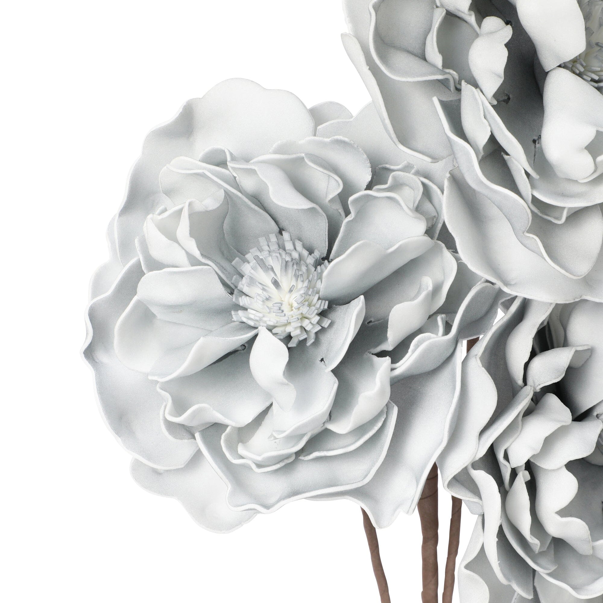 Light Blue Artificial Camellia Flower - Realistic Silk Floral Decor for Home, Wedding, Office & Event Arrangements