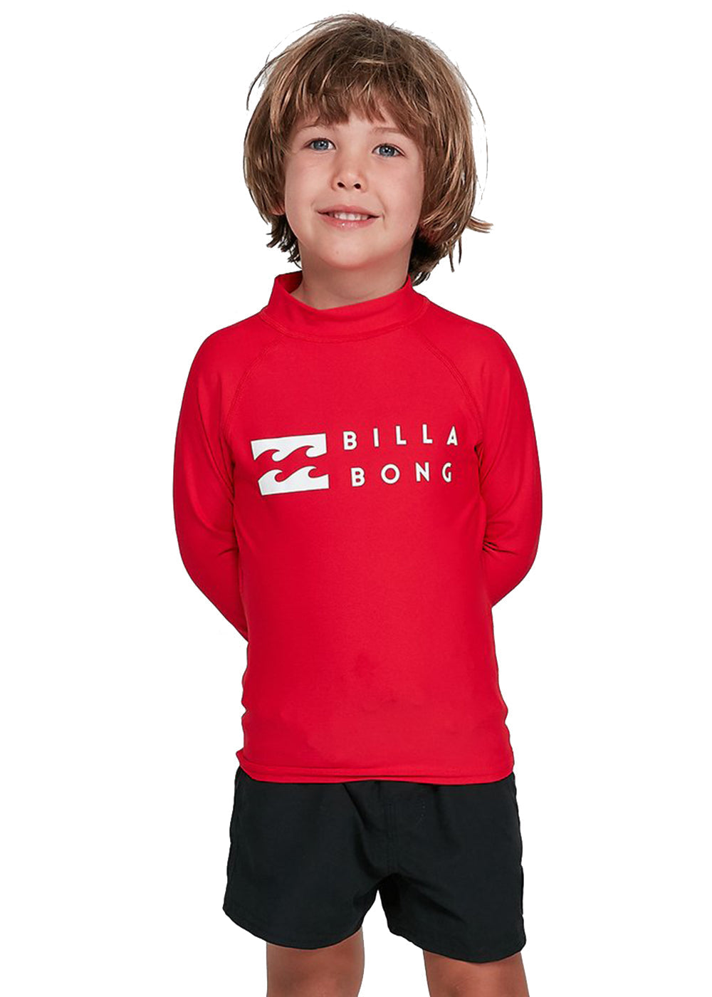 Billabong Groms Unions Relaxed Fit Long Sleeve Rash Guard UPF 50+ Sun Protection for Kids - Boys & Girls Swim Shirt for Surfing, Swimming, Beach & Outdoor Activities