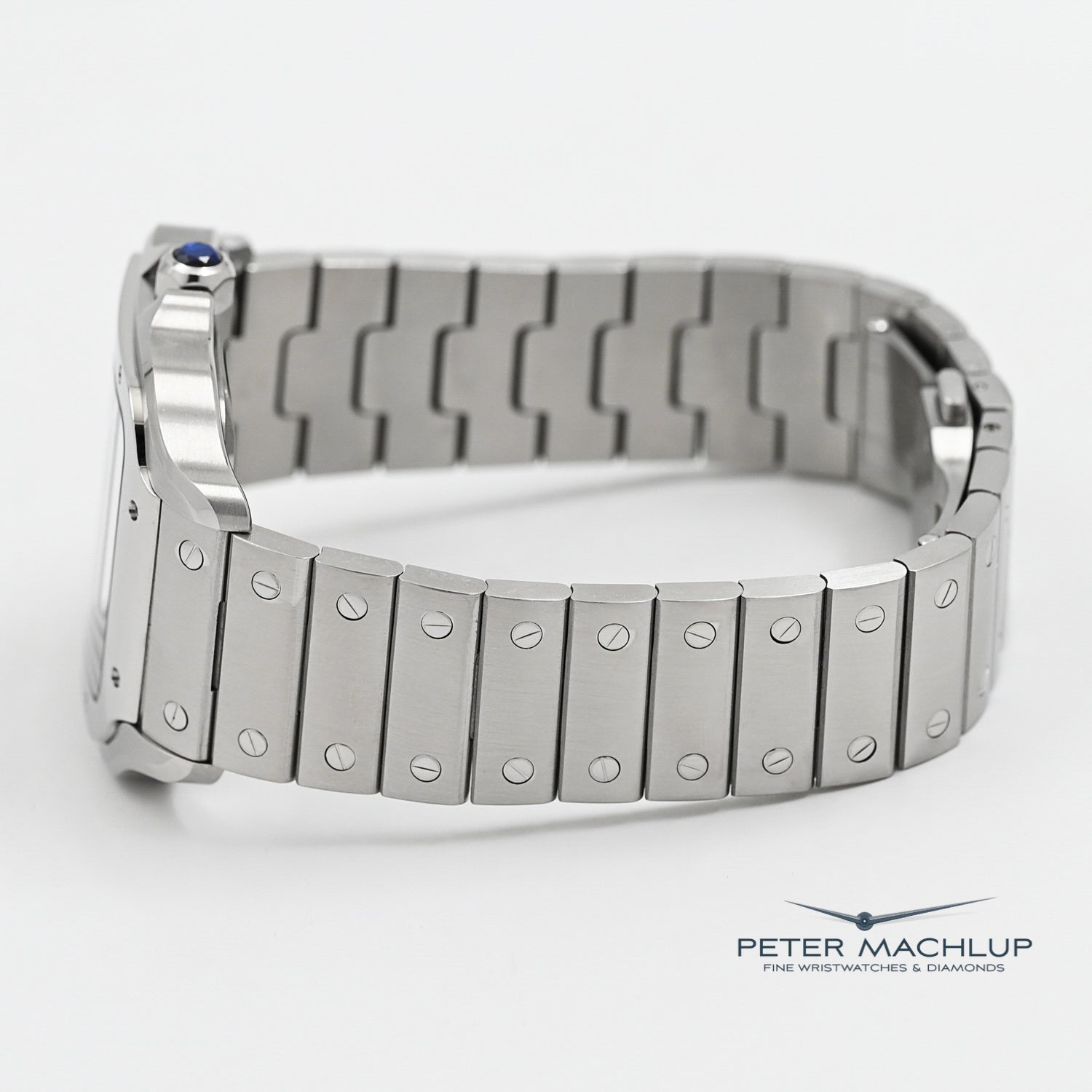Cartier Santos LM Automatic Watch for Men - Luxury Swiss Stainless Steel Timepiece with Sapphire Crystal - Perfect for Business, Formal Events & Everyday Wear