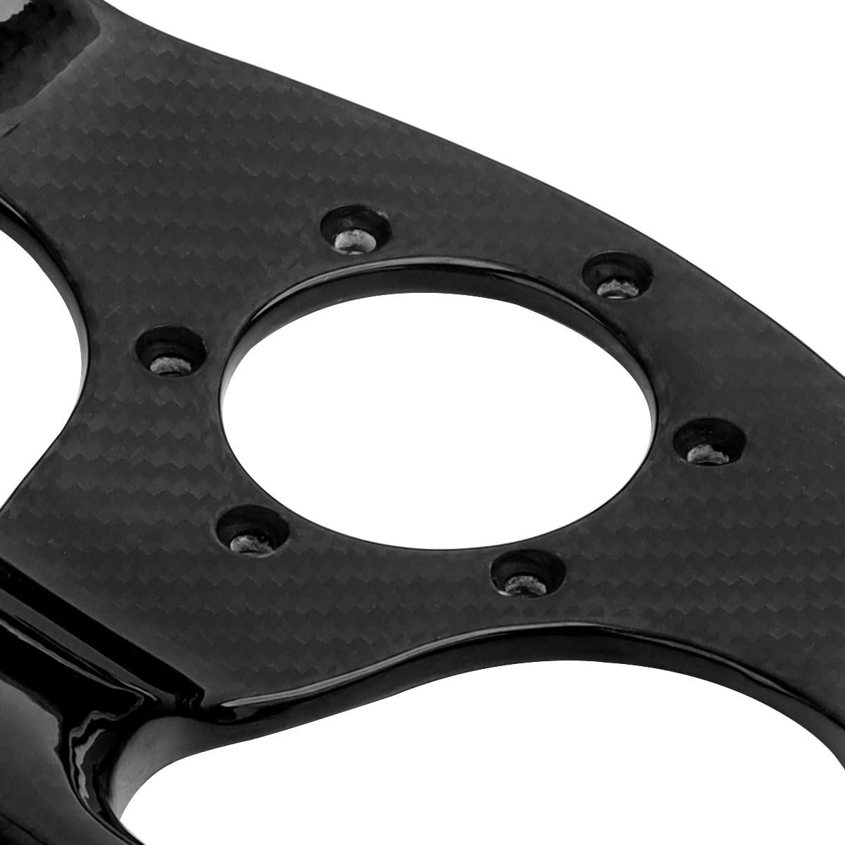 Carbon Fiber Racing Steering Wheel - 320mm Flat Bottom Design, Universal Bolt-On for Sports Cars & Drifting | High-Performance Upgrade for Track & Street Use