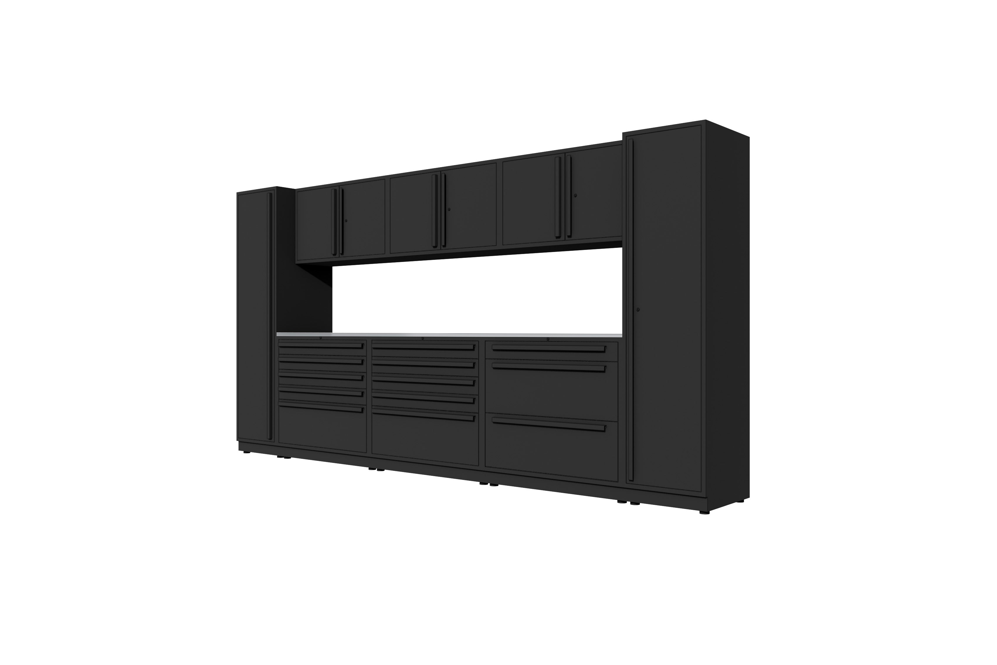ProSlat Fusion Plus 160 Single Door Locker Preconfigured Array - Heavy Duty Garage Storage Solution for Tools & Equipment Organization