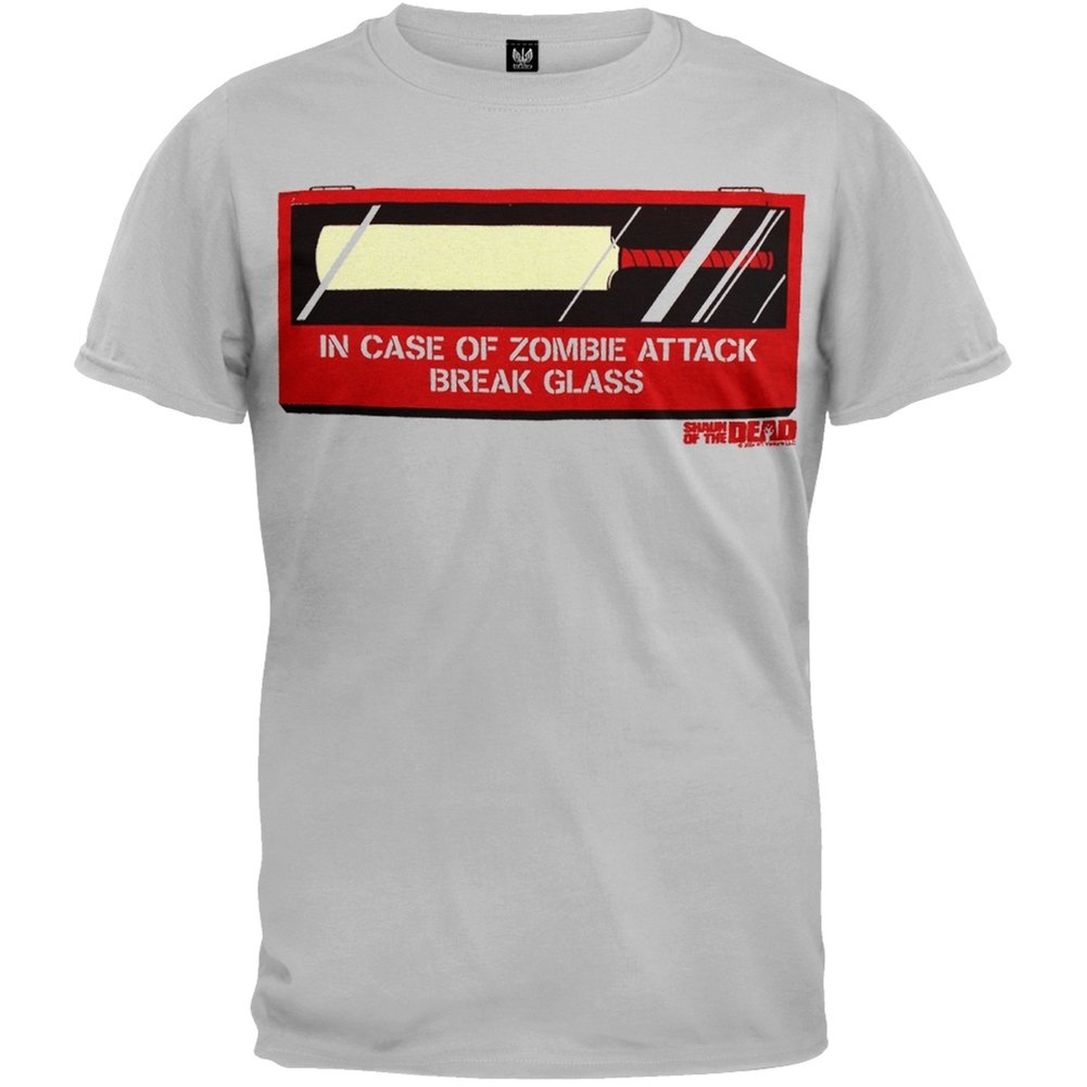 Shaun of The Dead Zombie Attack T-Shirt for Men - Grey Horror Movie Tee | Perfect for Halloween, Cosplay & Zombie Apocalypse Fans