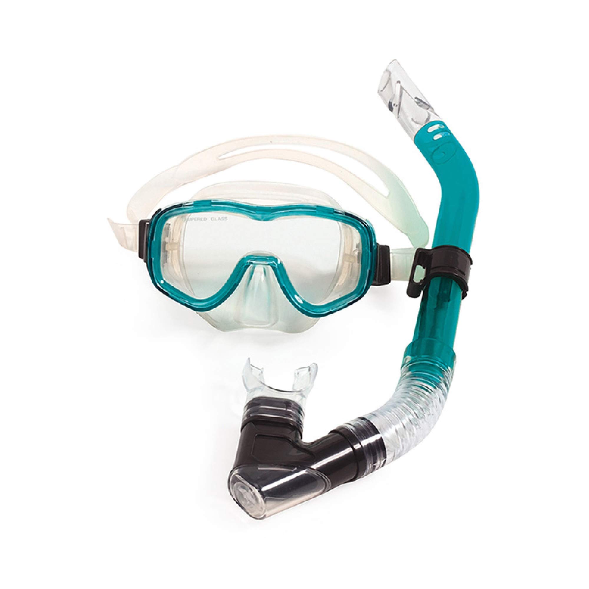 Teal Green Reef Diver Scuba Mask & Snorkel Set - Professional Swimming Gear for Ocean Exploration, Pool Training & Snorkeling Adventures