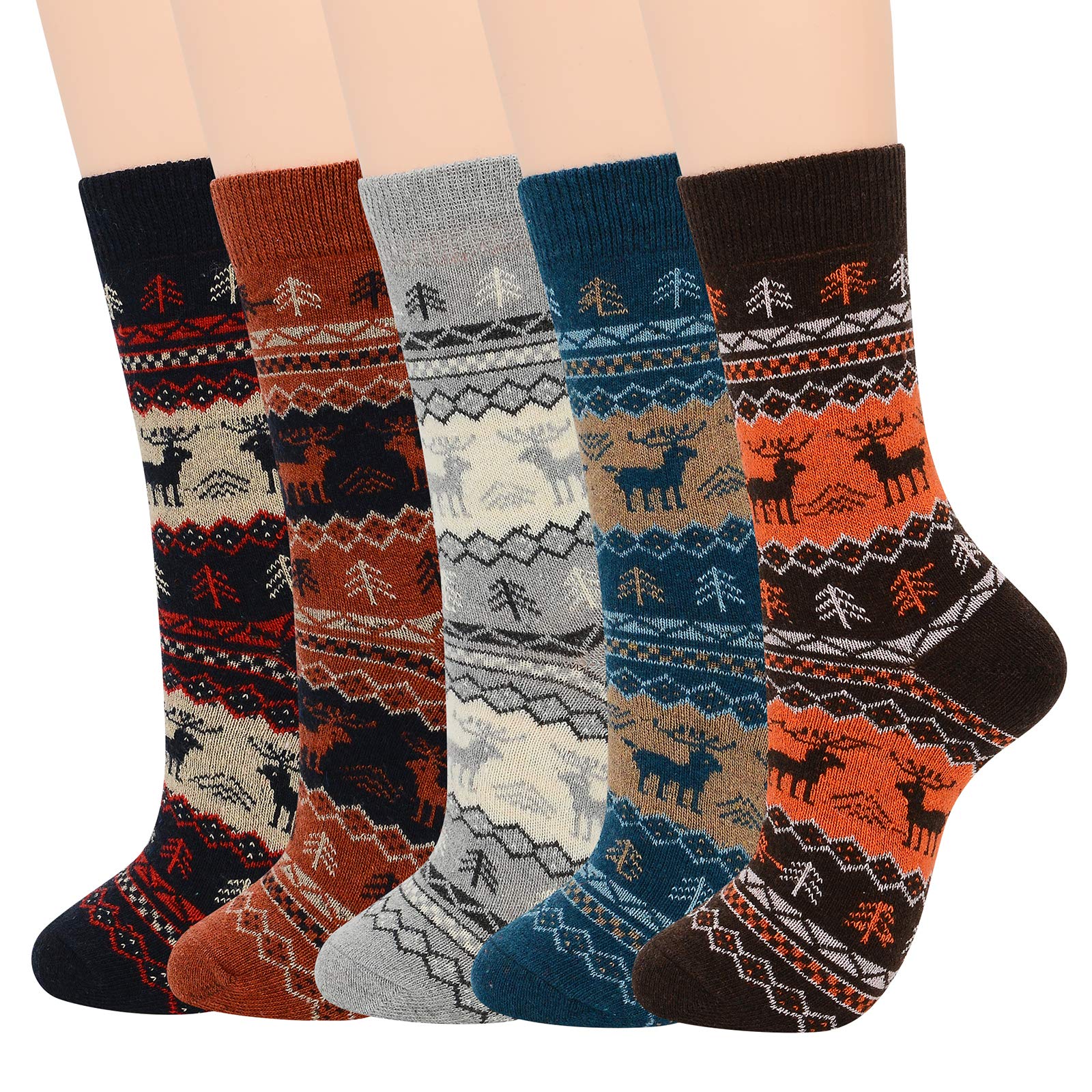 Premium Men's Warm Wool Socks - Soft Cozy Cashmere Blend Winter Socks for Hiking, Running & Outdoor Activities - Breathable Athletic Crew Socks for Cold Weather Comfort