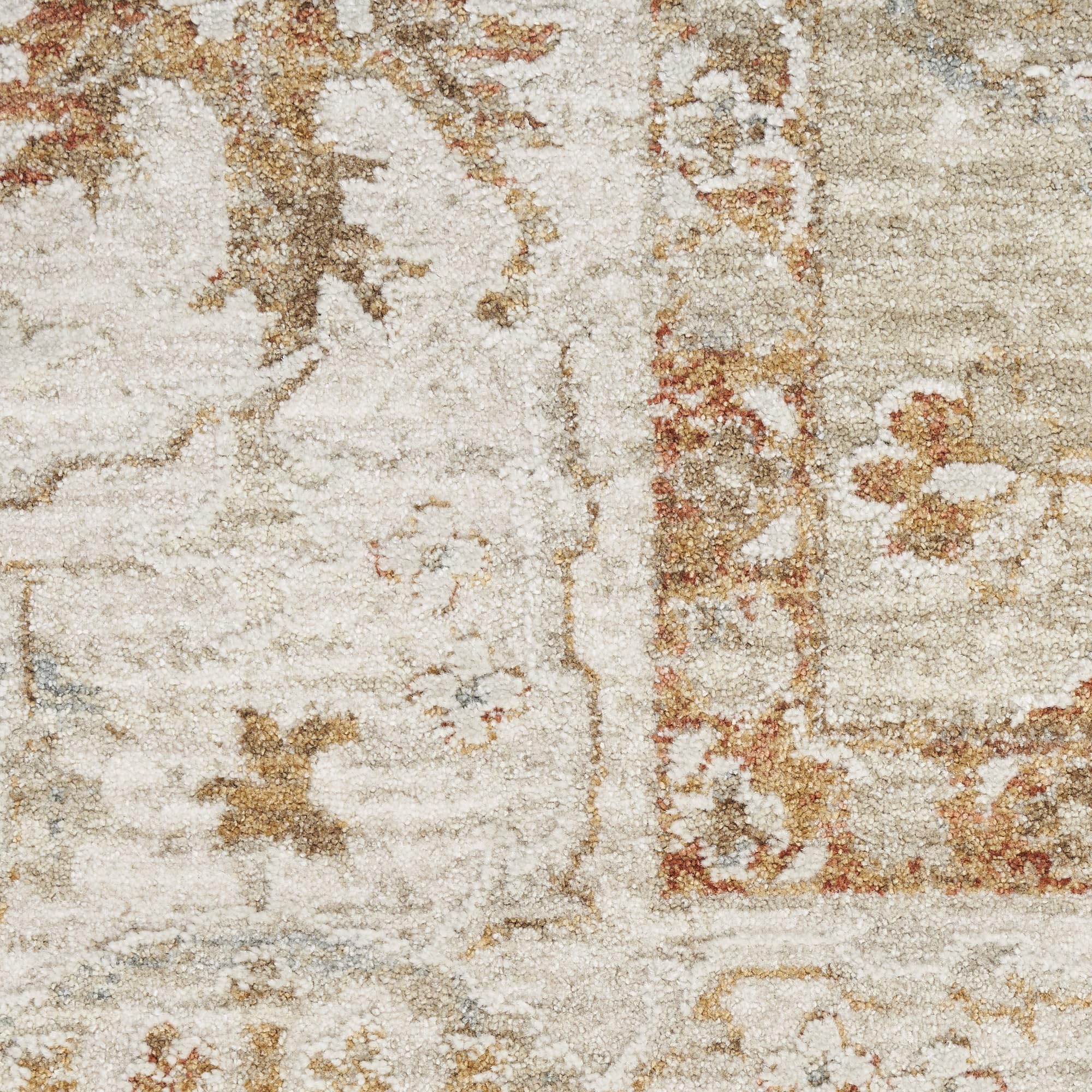 Nourison Asher Sage Ivory 4' x 6' Area Rug - Easy Clean, Non-Shedding, Stain Resistant - Perfect for Bedroom, Living Room, Dining Room & Kitchen Decor | Soft & Durable for High Traffic Areas