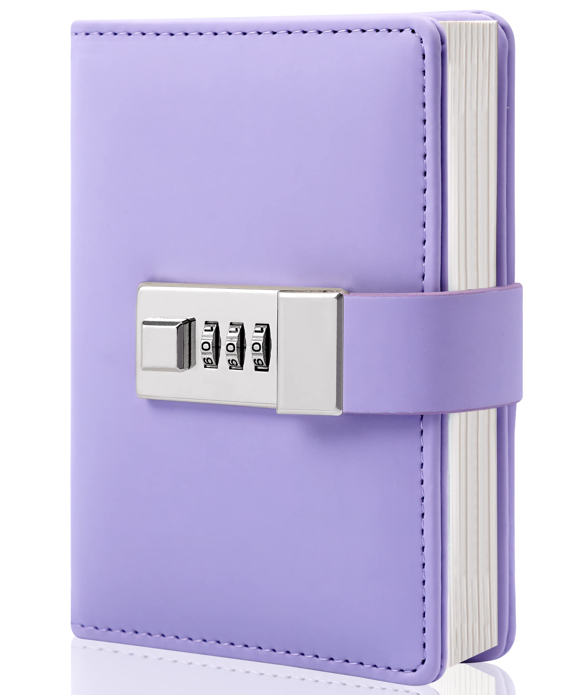 Lockable Secret Diary with Combination Lock - Cute Macaron Purple Journal for Girls, Women & Adults - Perfect for Personal Writing, Travel & Gift Giving