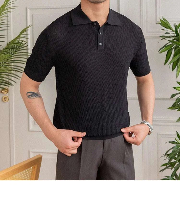 Men's Casual Polo Shirt - Breathable Cotton Short Sleeve Golf Shirt for Work & Weekend Wear | Comfortable Summer Top for Business Casual & Outdoor Activities