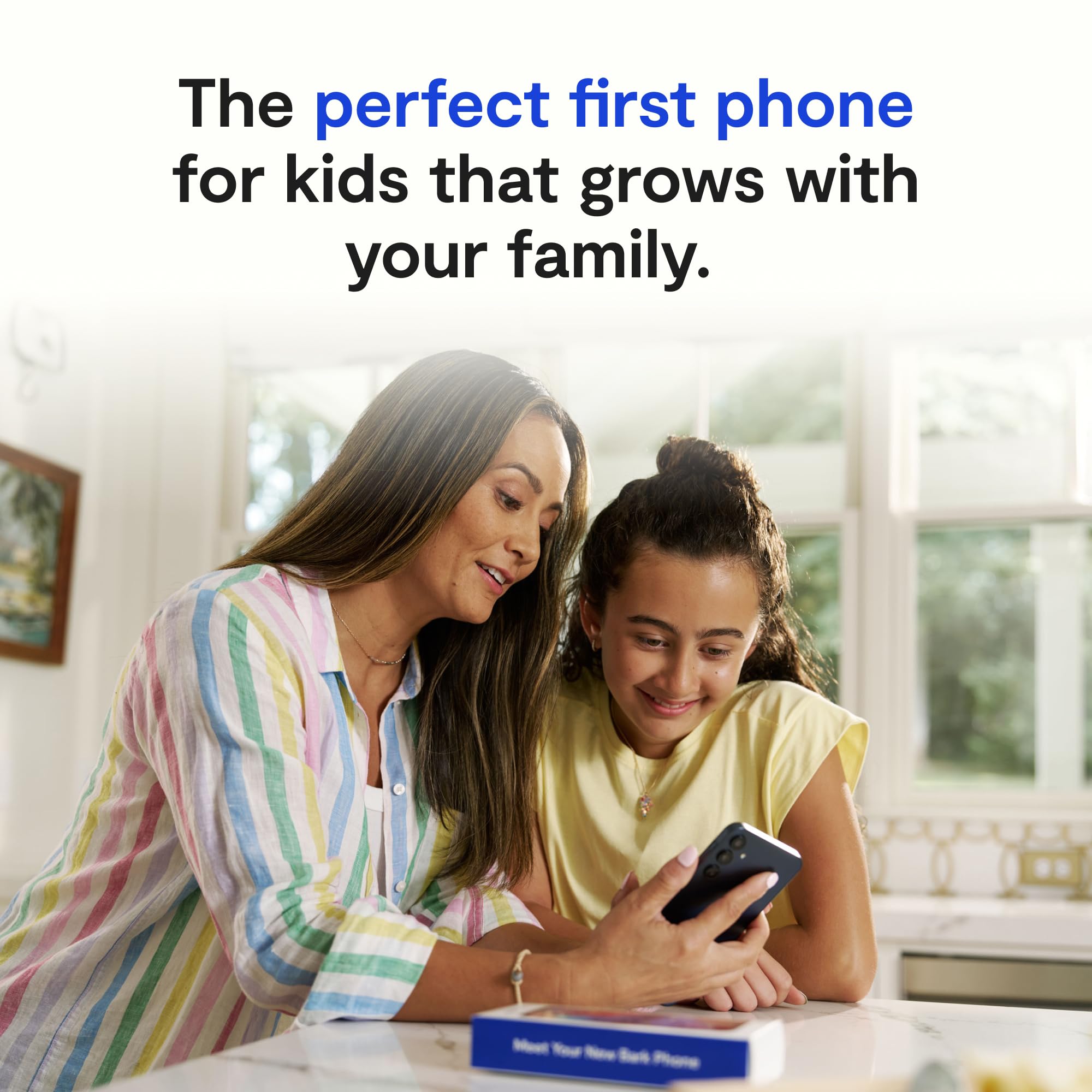 Bark Phone - Safest Smartphone for Kids & Teens with Parental Controls - Monitor Texts, Social Media & GPS Tracking - Unlimited Talk & Text - A15 Chip - Perfect for School, Travel & Family Safety