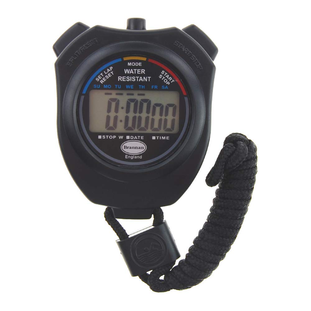 Brannan Digital Waterproof Sports Stopwatch Timer - Large LCD Display with Date & Time Function - Ideal for Running, Swimming, Fitness Training, Coaching, and Officiating - Perfect for Athletes, Coaches, and Referees