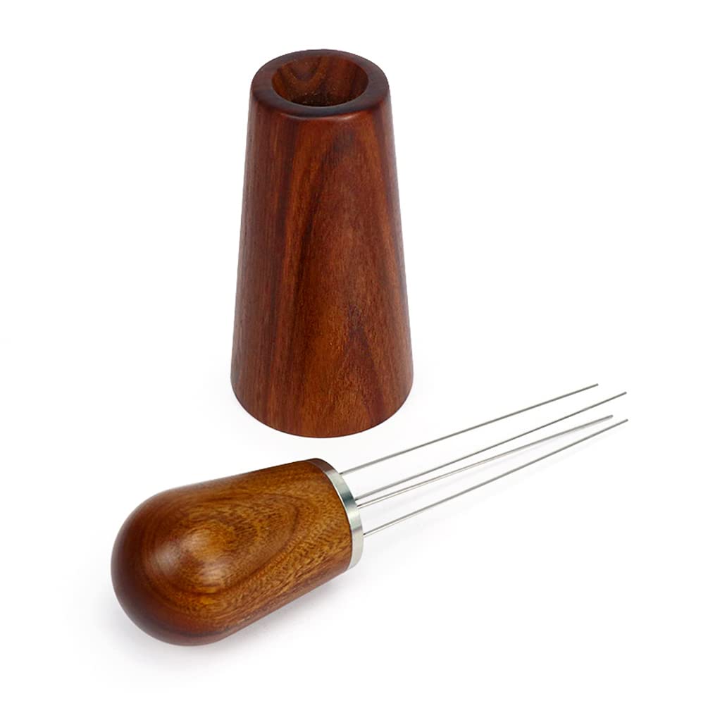 Premium Espresso Coffee Needle Distributor - Barista WDT Tool with Stainless Steel Needles & Natural Wood Handle - Essential Coffee Tamper Accessory for Perfect Espresso Extraction - Ideal for Home Baristas & Coffee Shops