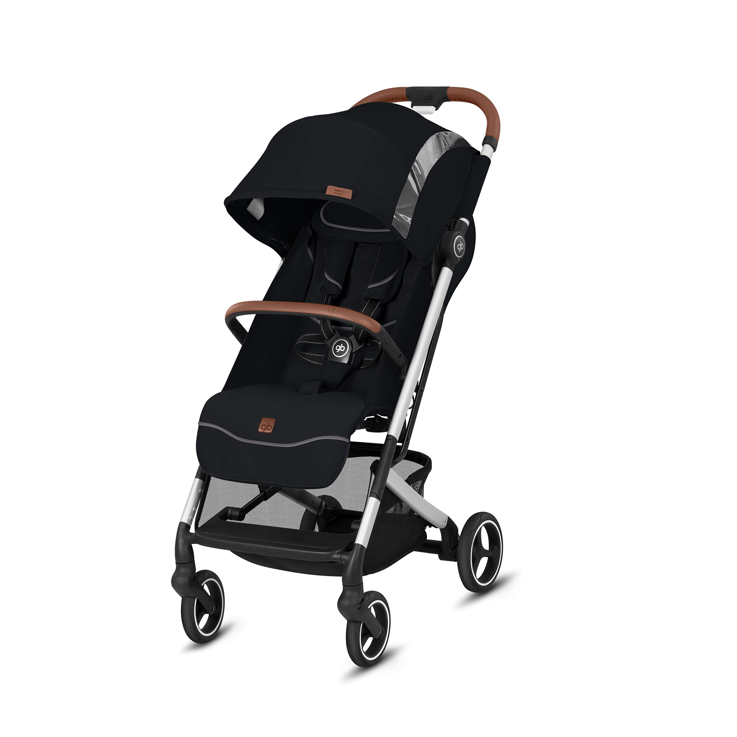 GB QBit+ All-City Stroller - Velvet Black | Lightweight Compact Baby Stroller for Urban Travel & Daily Use