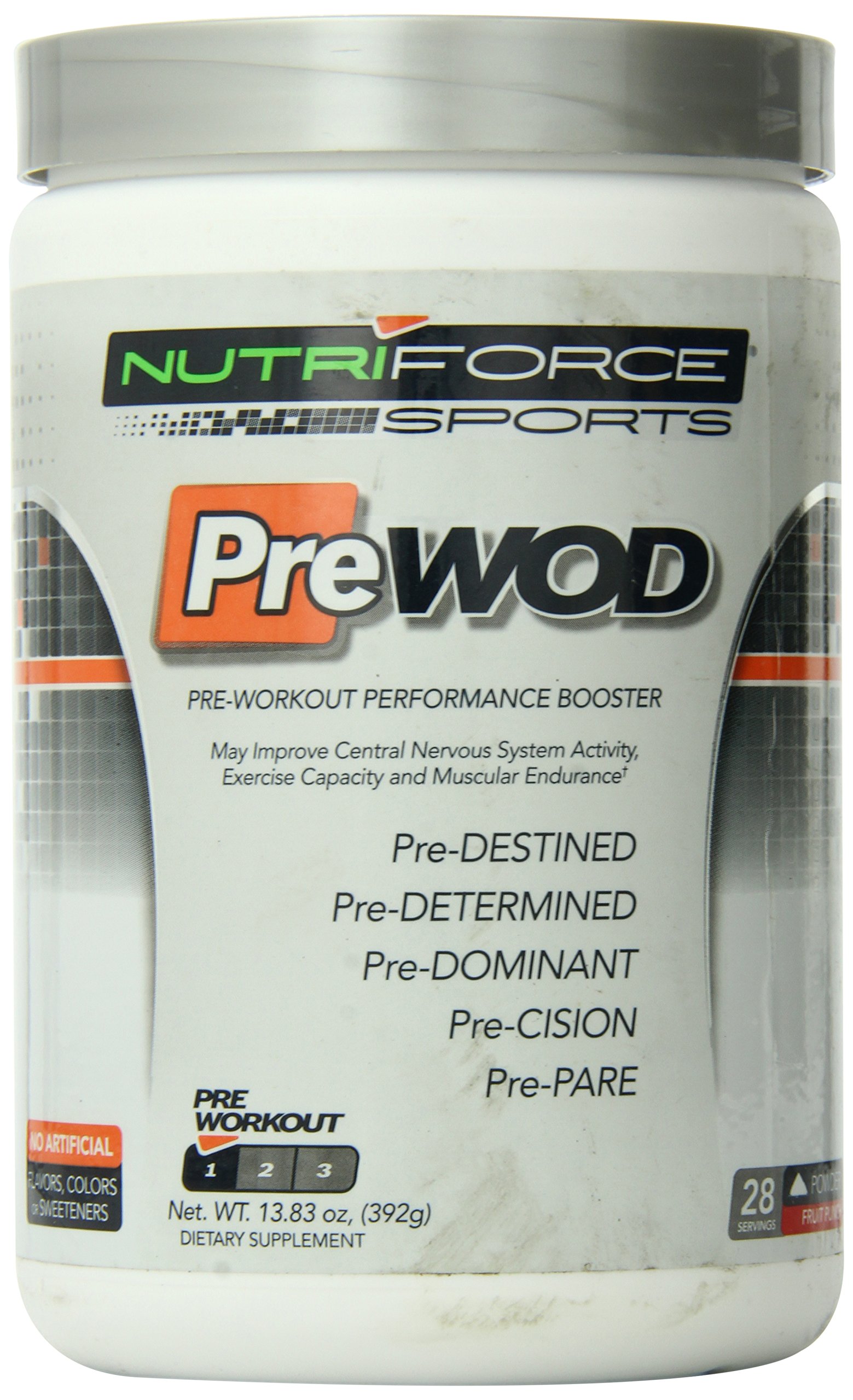 Nutriforce Pre-Workout Protein Powder - Fruit Punch Flavor, 28 Servings | Energy Boost for Gym, Running & Fitness Training
