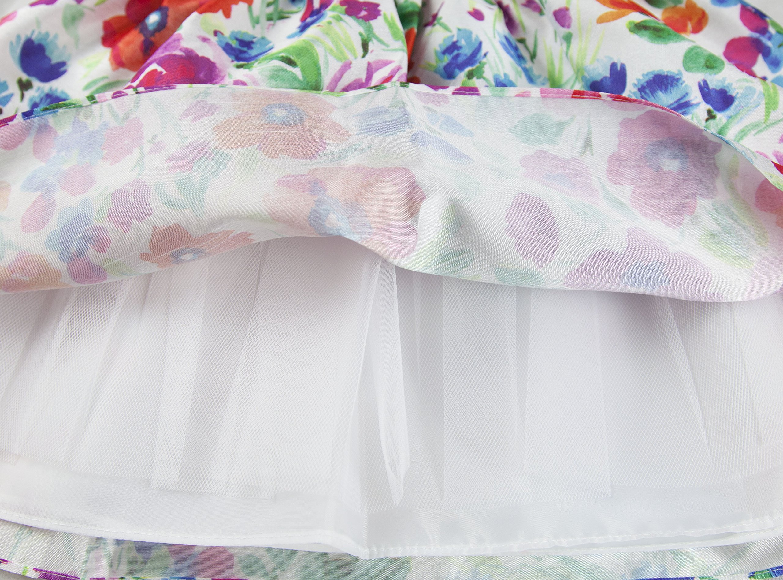 Floral Print Girls Party Dress for Toddlers & Little Girls - Perfect for Birthday Parties, Easter, Christmas & Special Occasions