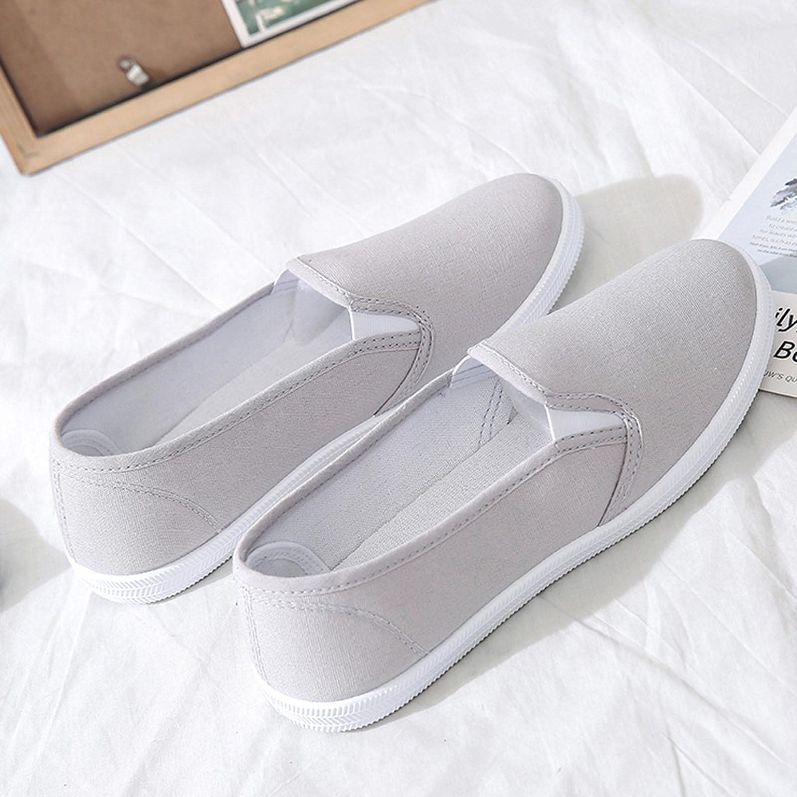 Women's Casual Sneakers - Fashionable Comfortable Canvas Flat Loafers for Everyday Wear | Perfect for Walking, Work & Weekend Outfits