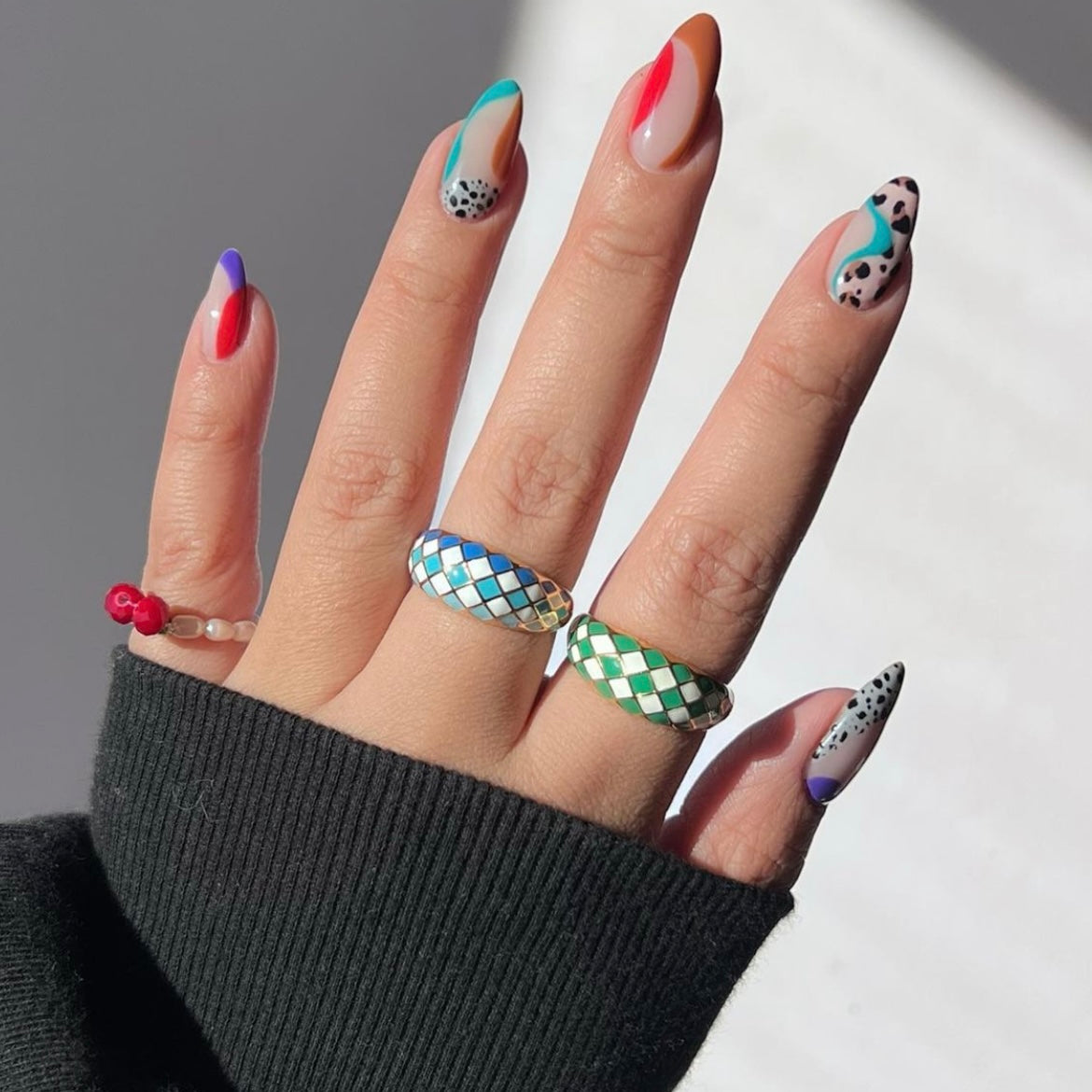 Watermelon Checker Ring - Cute Fruit Pattern Fashion Jewelry for Women - Perfect for Summer Outfits, Beach Parties & Casual Wear