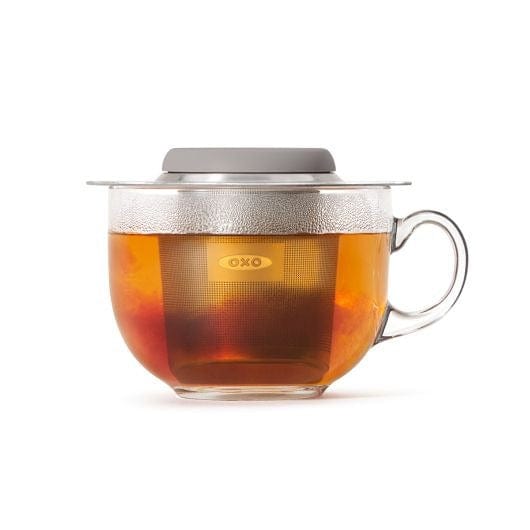 OXO Brew Tea Infuser Basket - Stainless Steel Loose Leaf Tea Strainer for Hot & Iced Tea - Perfect for Tea Pots, Mugs & Travel Cups