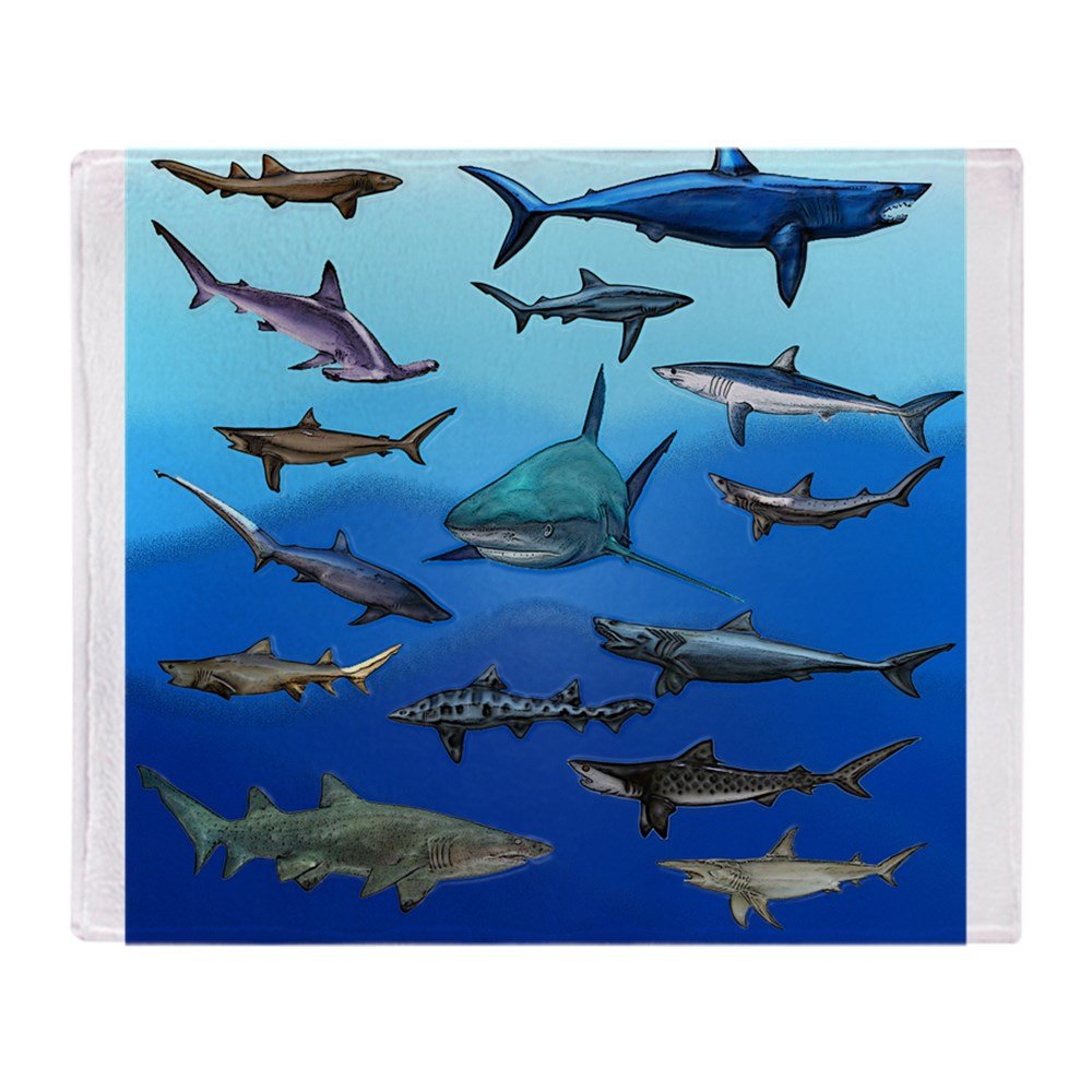 Soft Fleece Shark Gathering Throw Blanket 60x50 Inches - Cozy Stadium Blanket for Outdoor Picnics, Camping & Home Decor