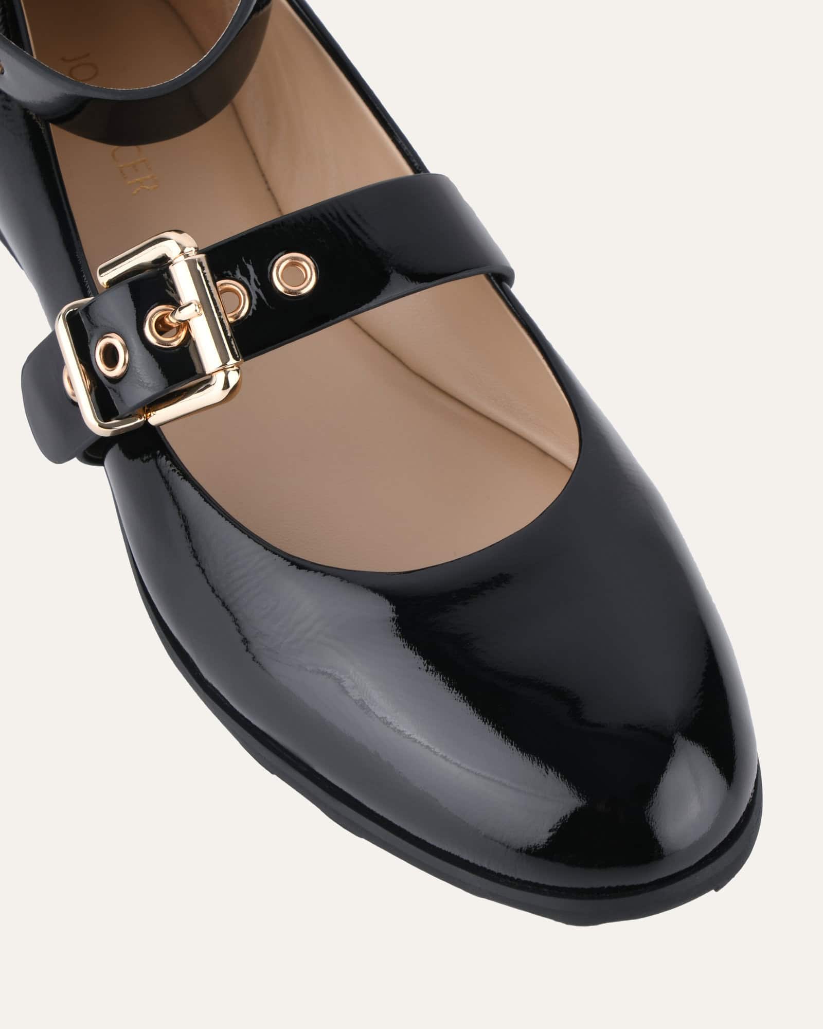 HERA Casual Flats for Women - Black Crinkle Patent Leather Slip-On Shoes | Comfortable & Stylish for Work, Travel & Everyday Wear