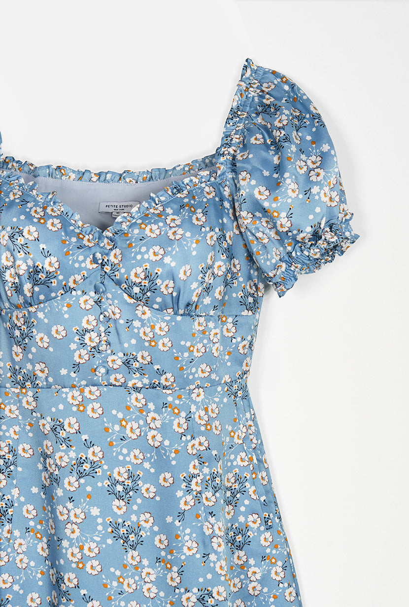Maisy Dress - Blue Floral Summer Dress for Women | Casual Flowy Maxi Dress for Beach, Vacation & Outdoor Activities