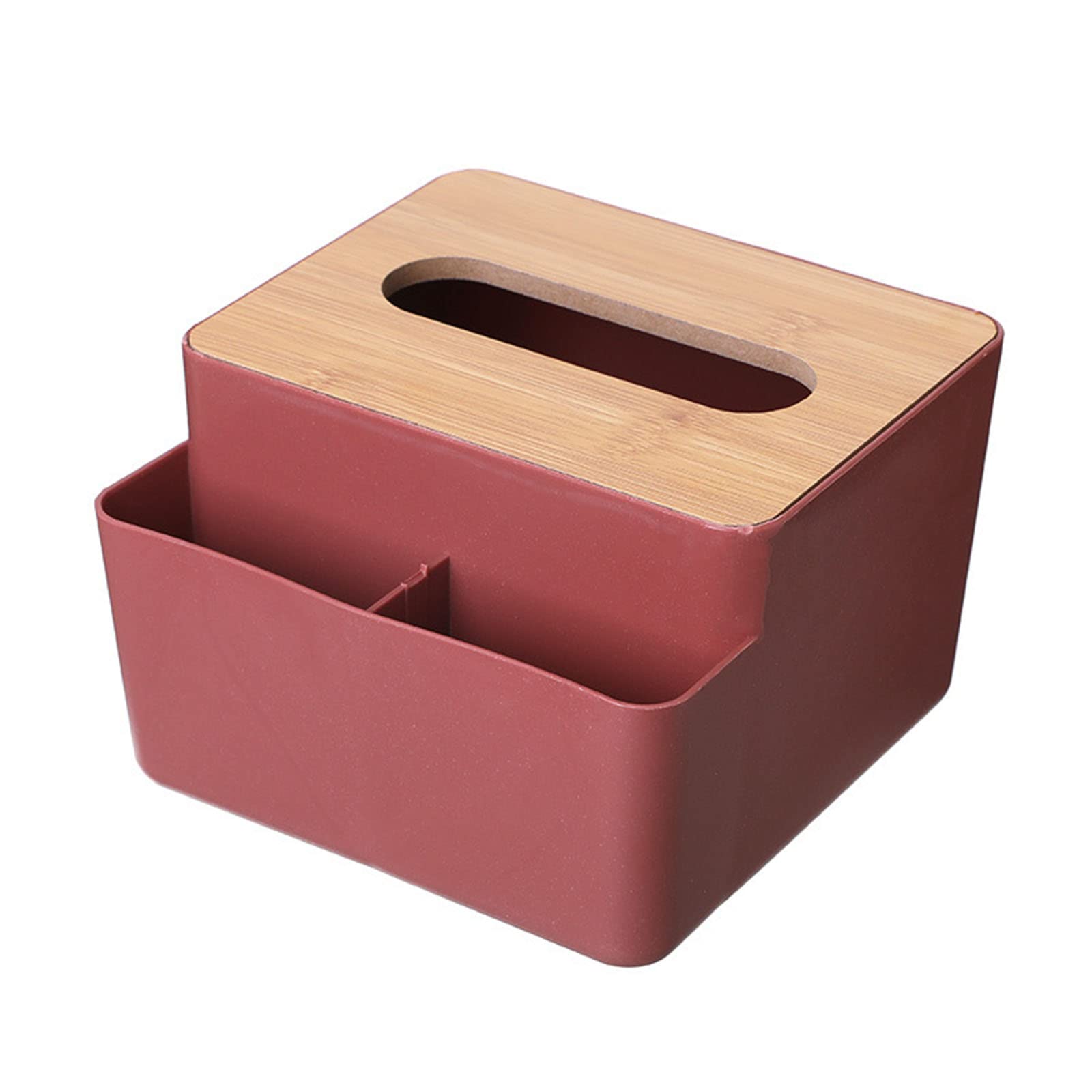 Nordic Style Wooden Tissue Box Holder with Cover - Remote Control Storage & Desk Organizer for Living Room, Office, and Bedroom