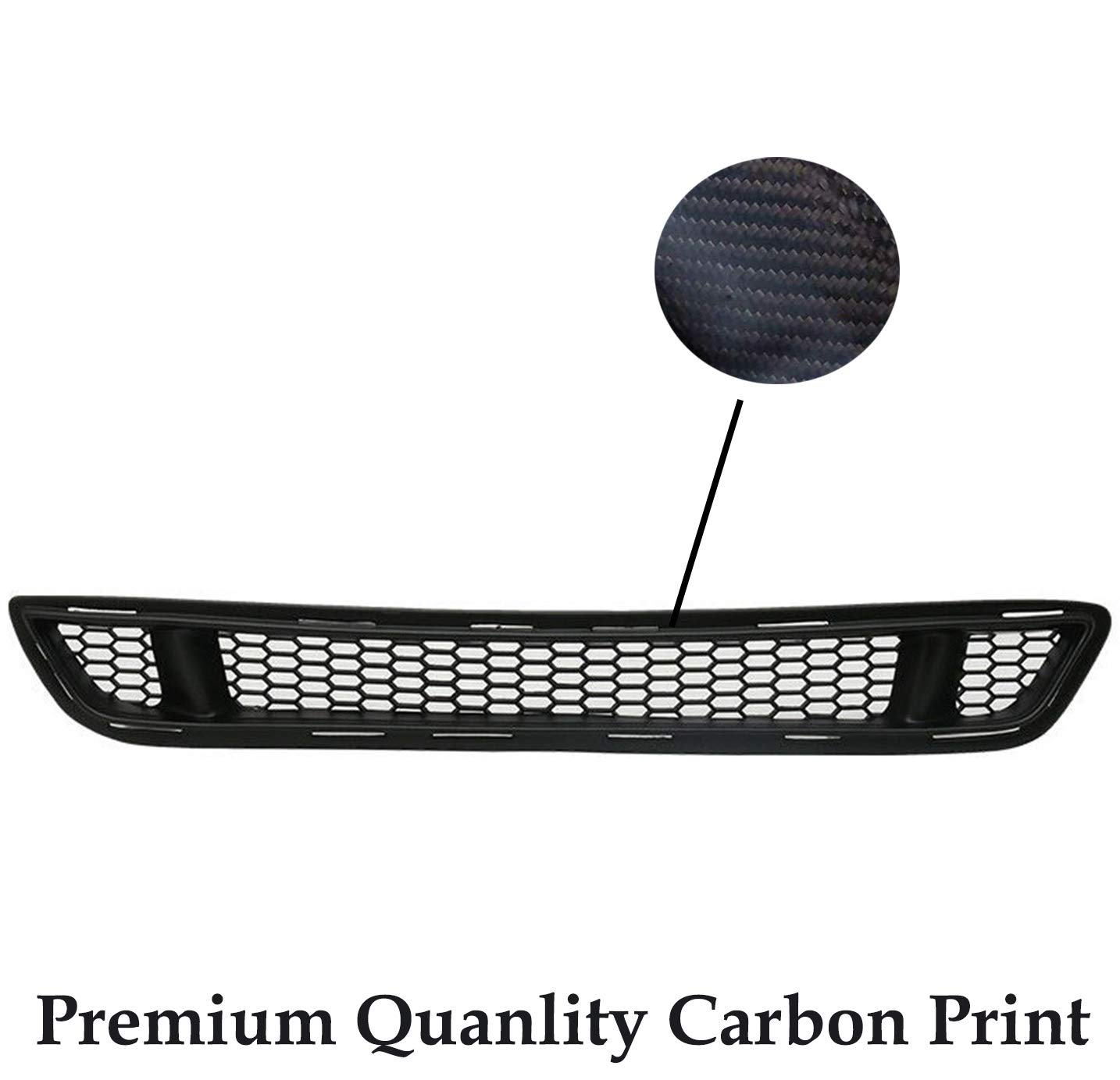 High Performance Lightweight ABS Black PP Mesh Grille Grill (Carbon Print) - Front Lower Grill Compatible with 2015-2017 Ford Mustang | Perfect for Car Upgrades & Off-Road Adventures