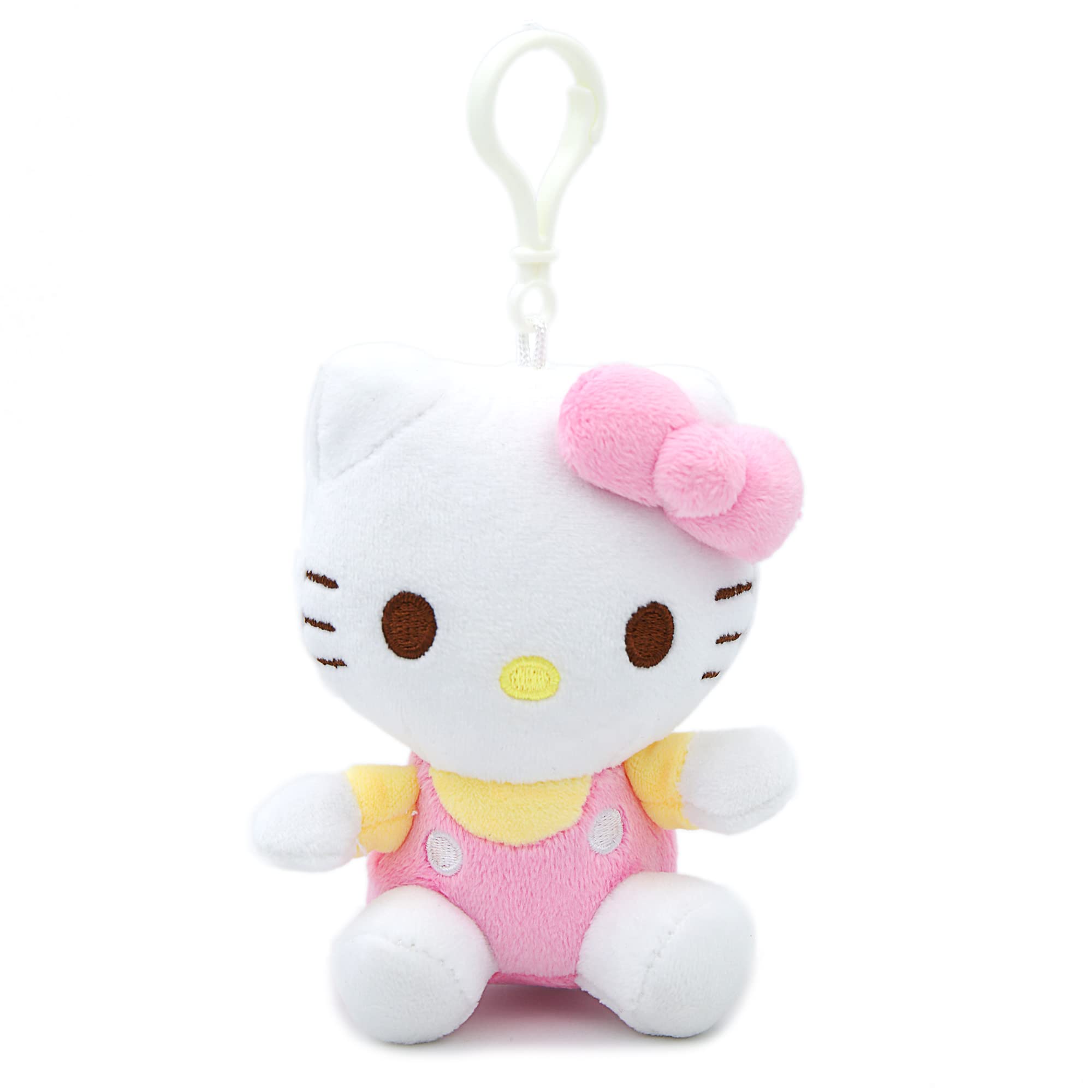 Hello Kitty Plush Toy 4.5 Inch Stuffed Animal - Cute Kawaii Backpack Charm, Keychain & Decor for Girls (Pink) | Perfect Birthday Gift, Party Favors & Kawaii Collection