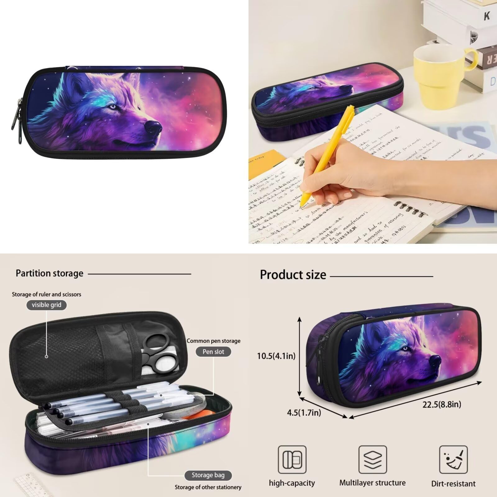 **Galaxy Themed Backpack Set for Kids - 6-8 Years Boys & Girls School Backpack with Lunch Box, Pencil Case & Water Bottle (4-Piece Set) - Perfect for Elementary & Middle School Students, Daily Use & Outdoor Adventures**