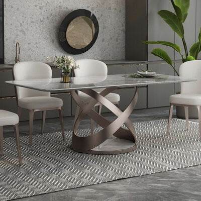 Premium Lino Sintered Stone Dining Table - Durable & Stylish Modern Kitchen Furniture for Home, Restaurant, and Outdoor Use