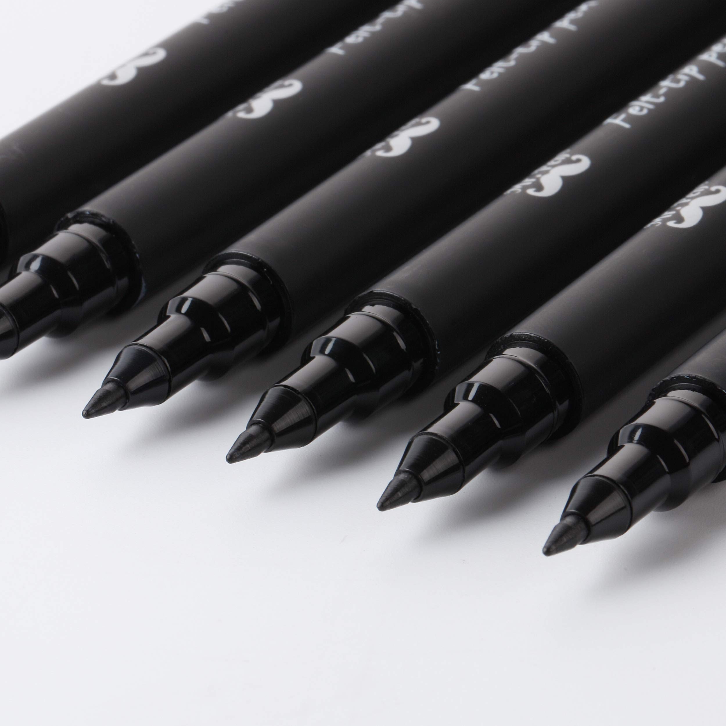 Mr. Pen - 6 Pack Black Fine Point Felt Tip Pens, Fast Drying & No Smear, Perfect for Bible Journaling, Planner Marking & Note Taking - Ideal for Artists, Students & Office Use