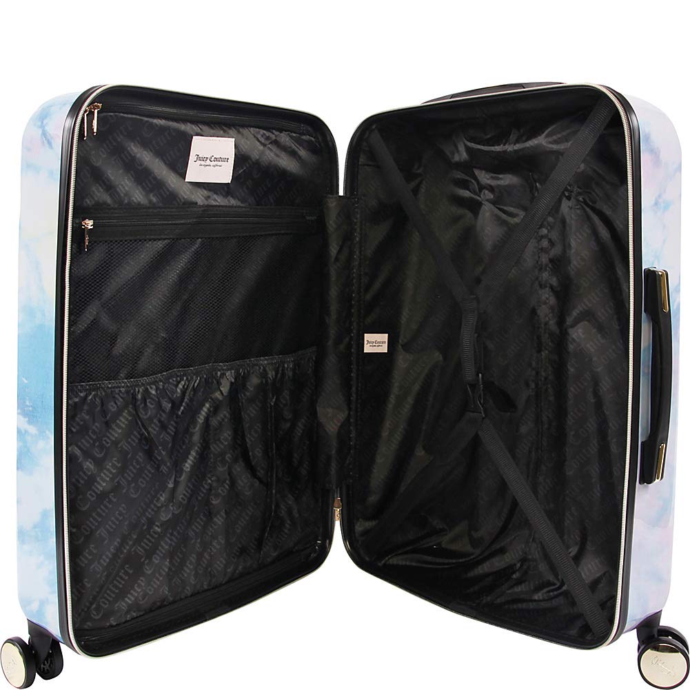 Juicy Couture Women's Sadie 3-Piece Hardside Spinner Luggage Set - Watercolor Purple, Lightweight Suitcase with 360° Wheels for Travel, Vacation & Business Trips