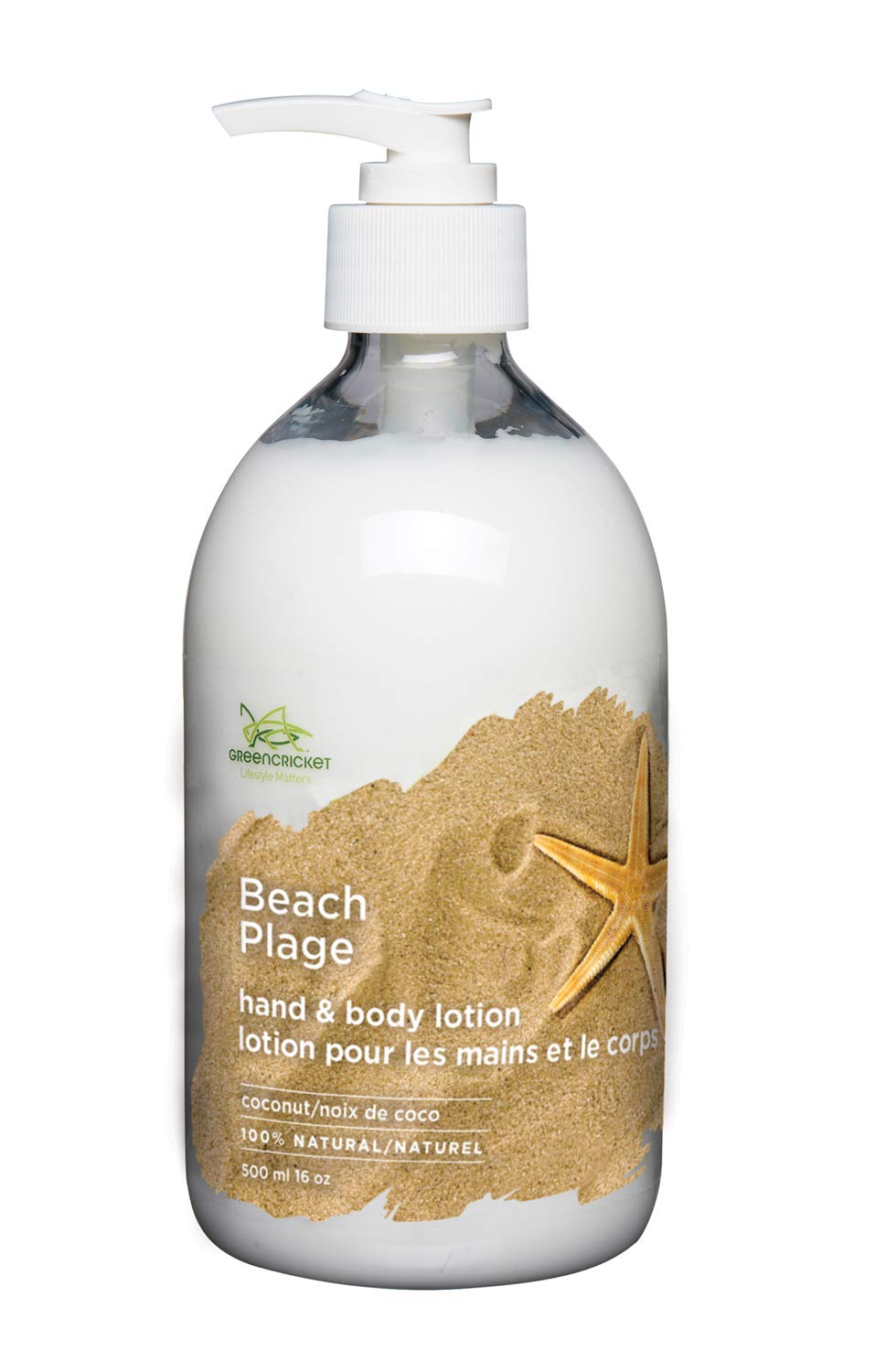 Green Cricket 100% Natural Hand & Body Lotion for Dry Skin - Hydrating Moisturizer with Organic Ingredients for Beach, Travel & Everyday Use