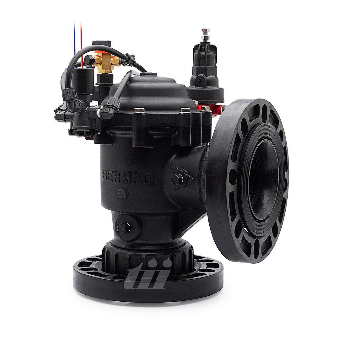 Bermad IR 120 55 2W Plastic Hydraulic Pressure Reducing Valve - 2 Way S.390 Coil - Ideal for Irrigation Systems, Water Treatment & Industrial Applications