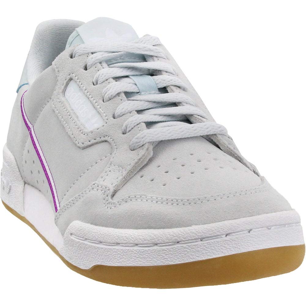 Adidas Women's Continental 80 Lace-Up Sneakers - Grey Casual Shoes Size 11 B | Retro Running Style for Everyday Wear, Gym & Street Fashion