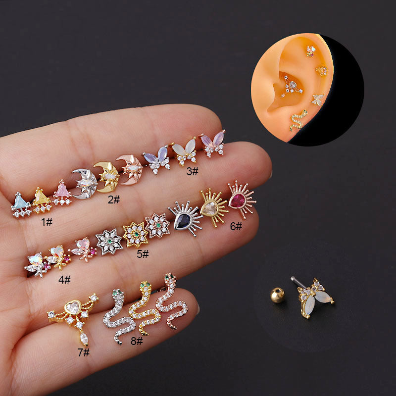 20G Cartilage Tiny Stud Earrings - Animal Shaped Piercing Jewelry for Women | Perfect for Daily Wear, Parties & Gifts