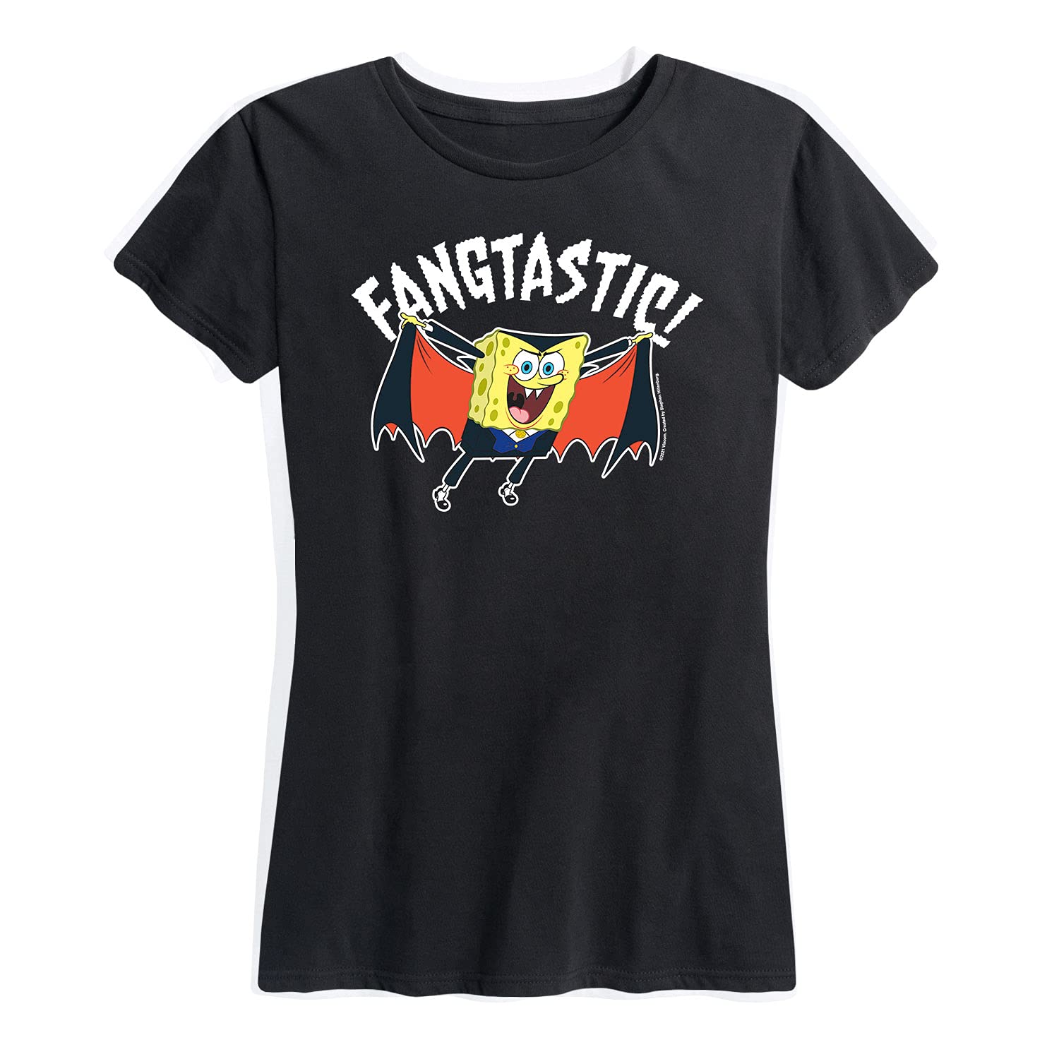 Spongebob Squarepants Fangastic Women's Short Sleeve Graphic T-Shirt - Hybrid Apparel - Fun Cartoon Tee for Casual Wear, Cosplay & Gift Giving