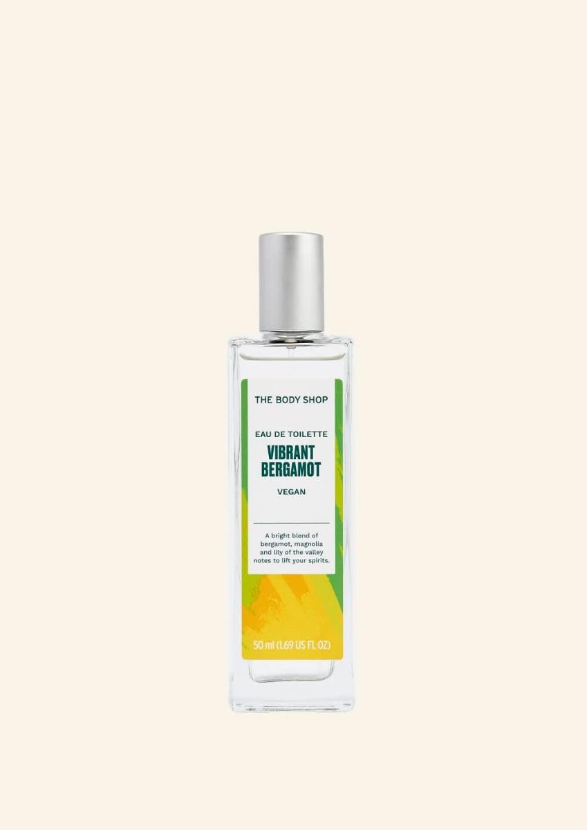 The Body Shop Vibrant Bergamot Eau de Toilette for Women - 50ml Fresh Citrus Floral Perfume | Perfect for Daily Wear, Office & Date Nights