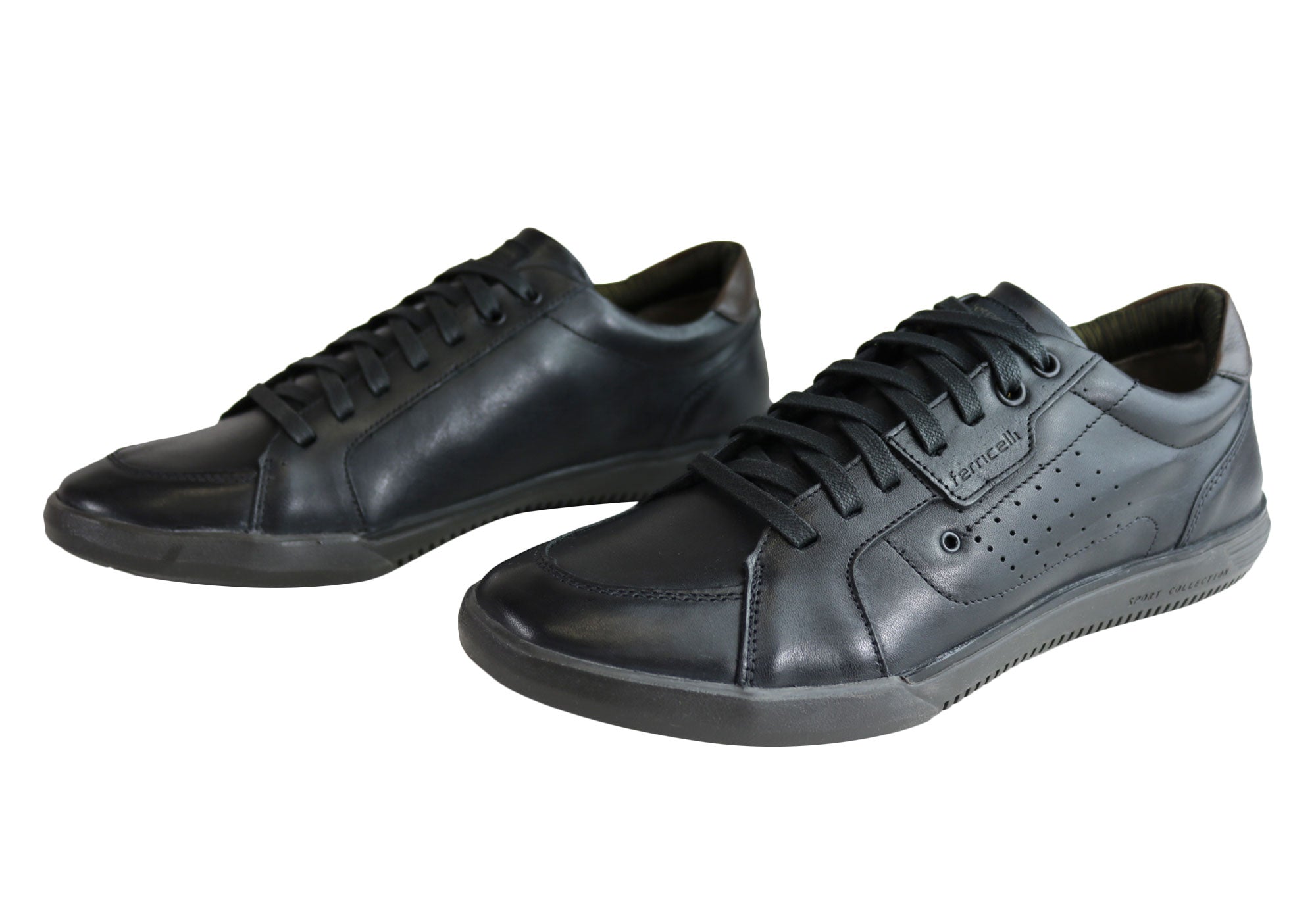 Ferricelli Fabian Men's Leather Lace-Up Casual Shoes - Handcrafted in Brazil - Perfect for Office, Dating & Everyday Wear