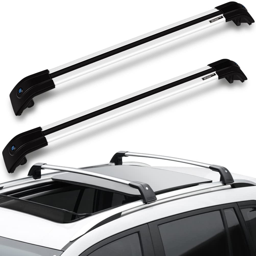 ECCPP Aluminum Roof Rack Cross Bars - Heavy Duty Cargo Carrier Rails Compatible with Volkswagen Atlas 2018-2019 Models | Perfect for Road Trips, Camping Gear & Outdoor Adventures