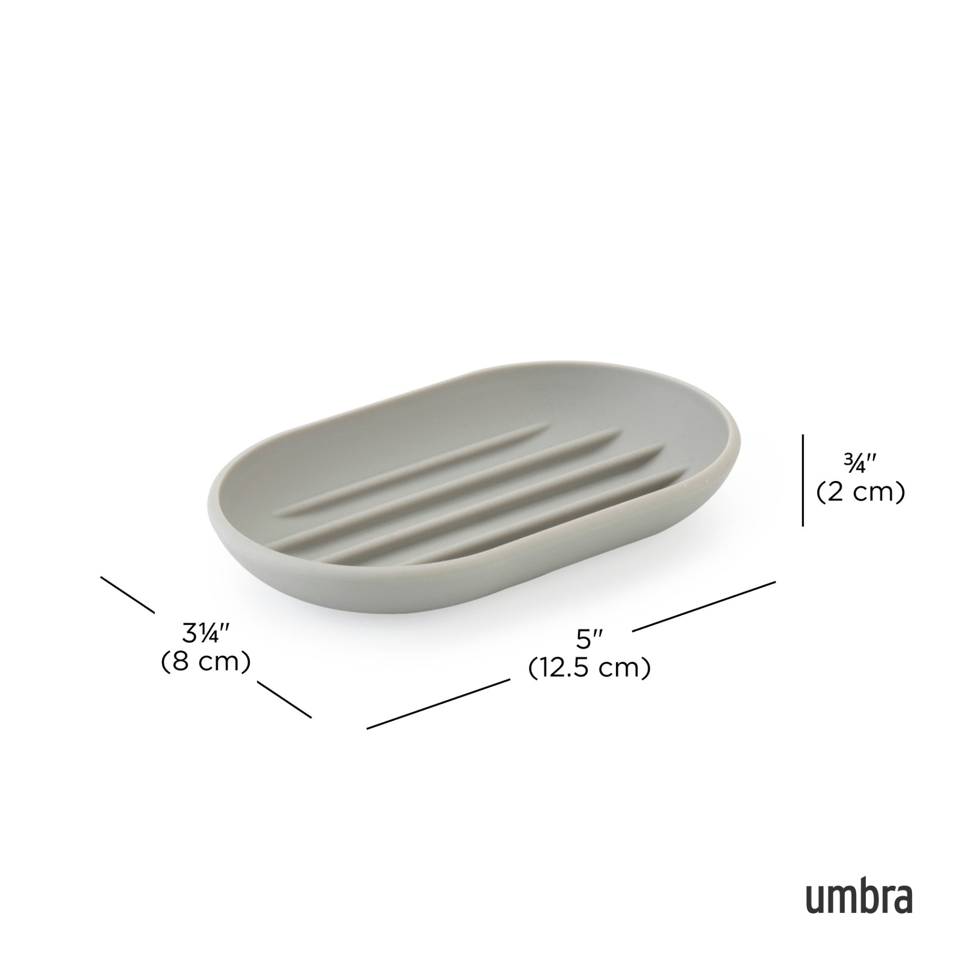 Non-Slip Touch Soap Dish with Drain Holes - Wall Mounted Bathroom Soap Holder for Shower, Sink & Kitchen - Durable ABS Plastic Soap Tray for Liquid or Bar Soap (White)