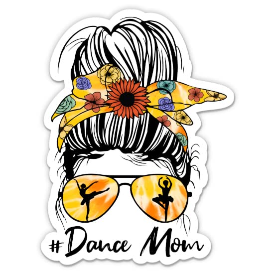 Dance Mom Sticker - 3 Inch Waterproof Vinyl Decal for Laptop, Car, Phone, Water Bottle - Perfect for Dance Enthusiasts & Gifts - Great for Dance Competitions, School, Gym & Personalizing Belongings