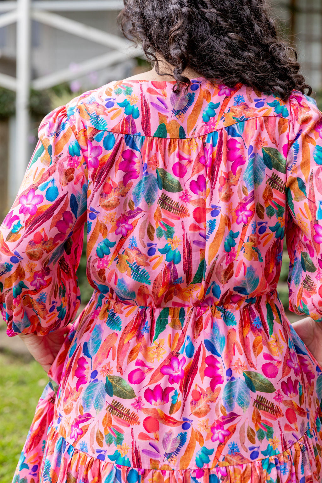 Kasey Rainbow Backyard Treasures Ziggy Dress - Floral Print Bohemian Maxi Dress for Women | Perfect for Beach Vacations, Summer Parties & Boho Fashion