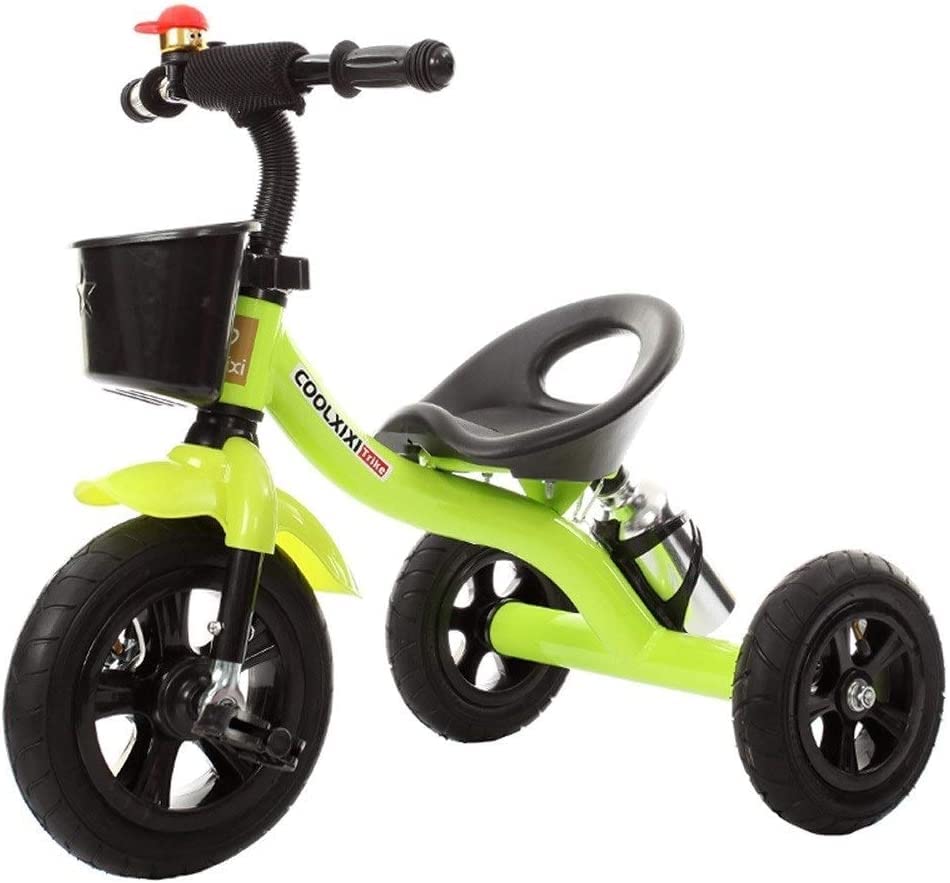 DYCIN Foldable Toddler Tricycle for Kids Ages 1-6 Years - Portable 3-Wheel Bike with Adjustable Seat | Perfect Birthday Gift for Boys & Girls | Outdoor Riding Toy for Parks & Backyards (Green)