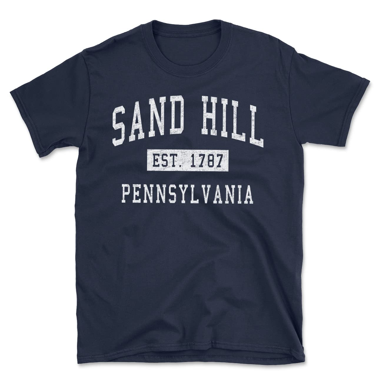 Sand Hill Pennsylvania Classic Established Men's Cotton T-Shirt | Premium Comfort Vintage Style Tee for Casual Wear & Everyday Outfits
