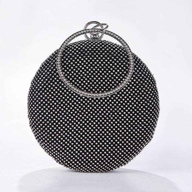 Sparkling Rhinestone Evening Clutch Bag for Women - Elegant Round Party Purse with Crystal Embellishments | Perfect for Weddings, Prom, Gala & Special Occasions