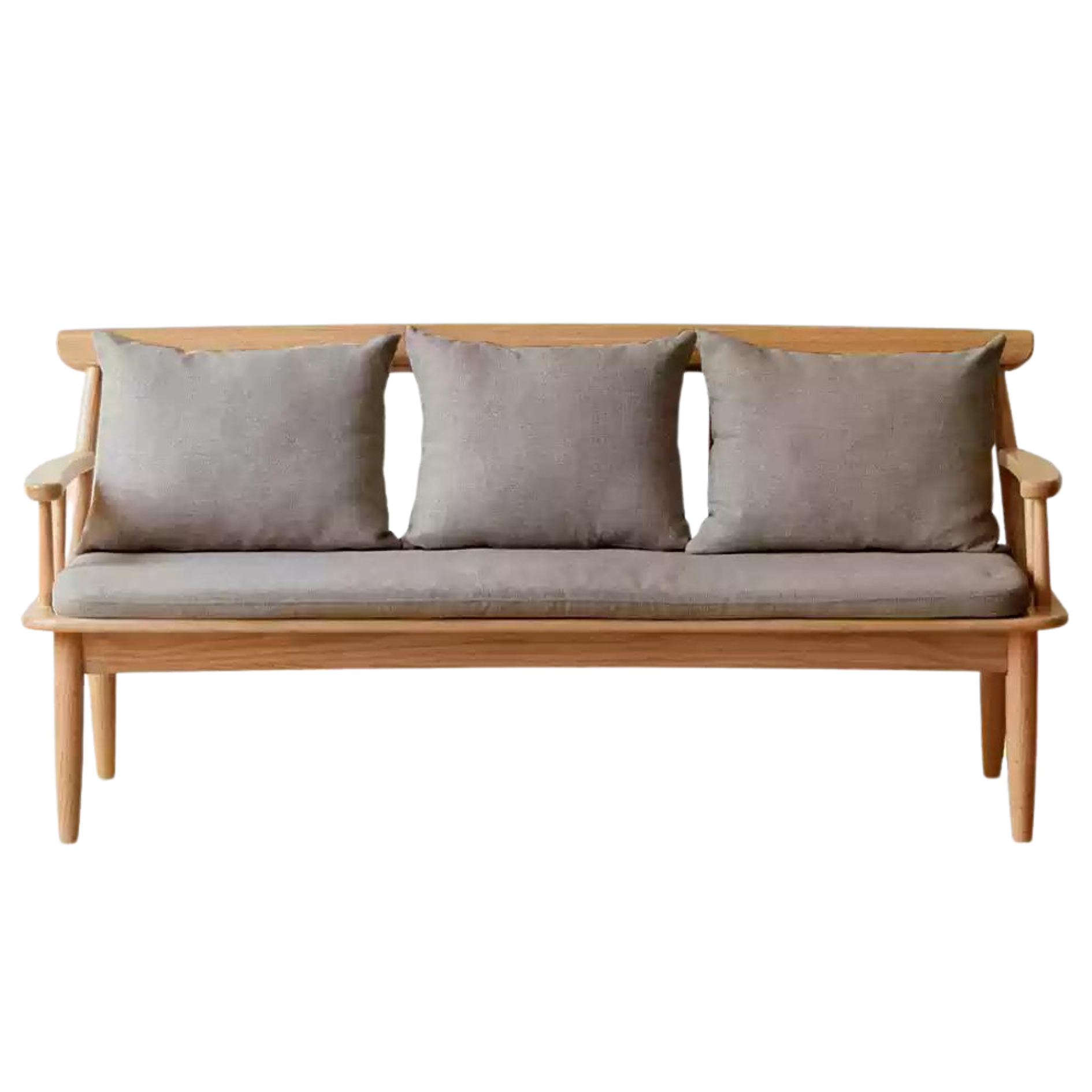Premium Oak Solid Wood Windsor Sofa - All-Season Comfort for Living Room, Bedroom & Office - Winter & Summer Dual Use Design for Year-Round Relaxation